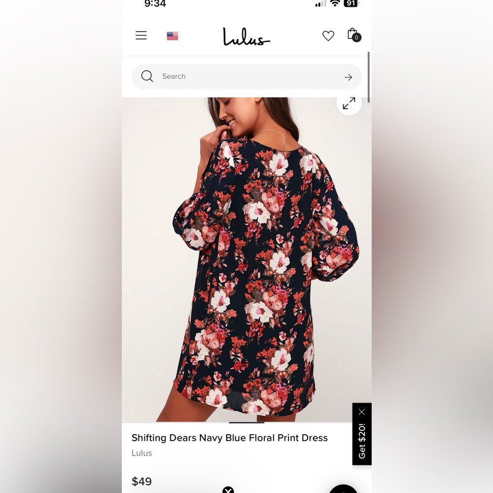 Lulus Floral Shift Dress